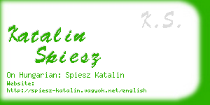 katalin spiesz business card